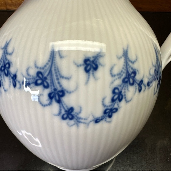 Kaiser W Germany Romantica Festival Echt Kobalt Coffee Pot Blue Floral Scallop - Picture 5 of 11